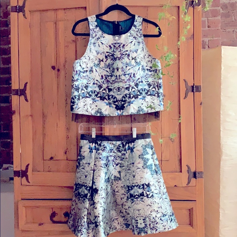 Sachin + Babi matching crop top and skirt set